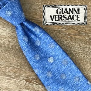 Gianni Versace 100% Silk Light Blue Luxury NeckTie